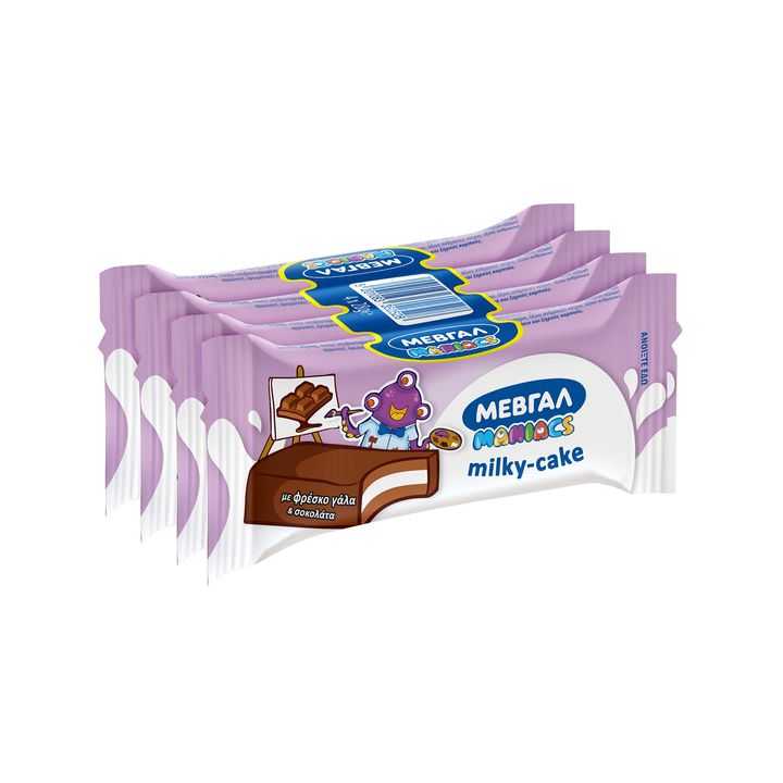 Μεβγαλ Maniacs Milky Cake Chocolate 4x28gr