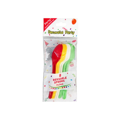 Decorata Disposable Spoons Colored 8pcs