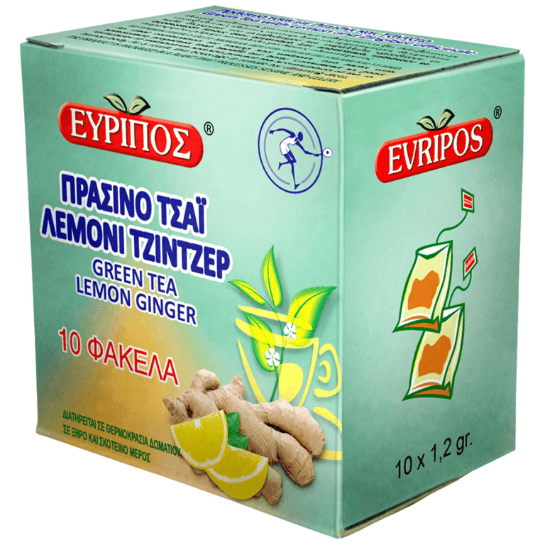 Εύριπος Green Tea Ginger Lemon 10 Sachets