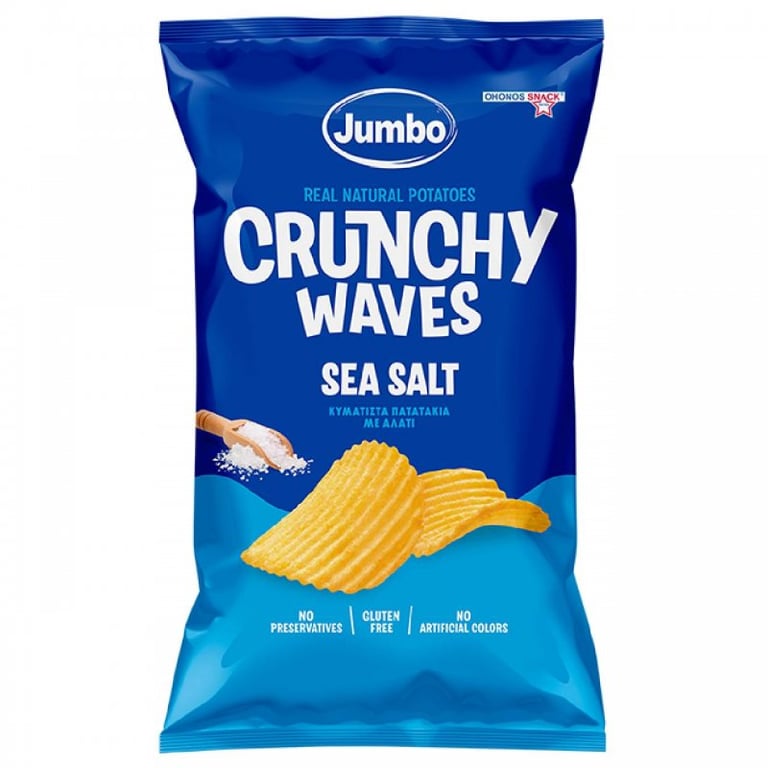 Jumbo Crunchy Wave Chips Salt 90g