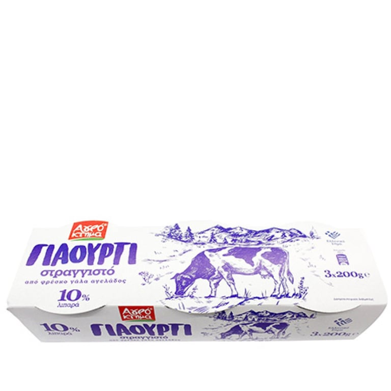Αγροκτημα Greek Strained Yogurt 10% Fat 200g x3