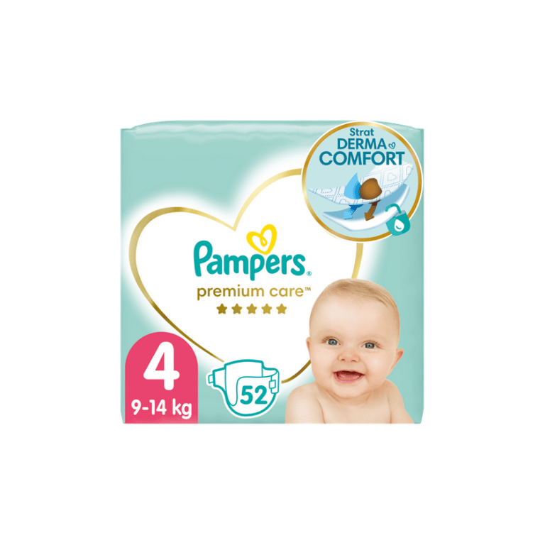 Pampers Premium Care Jumbo No4 9-14kg 52pcs