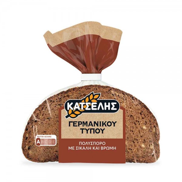 Κατσελης German-style Multigrain Bread Rye Oats 500g