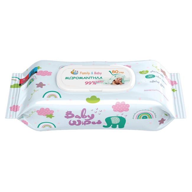 Family and Baby Baby Wipes 80 Pieces