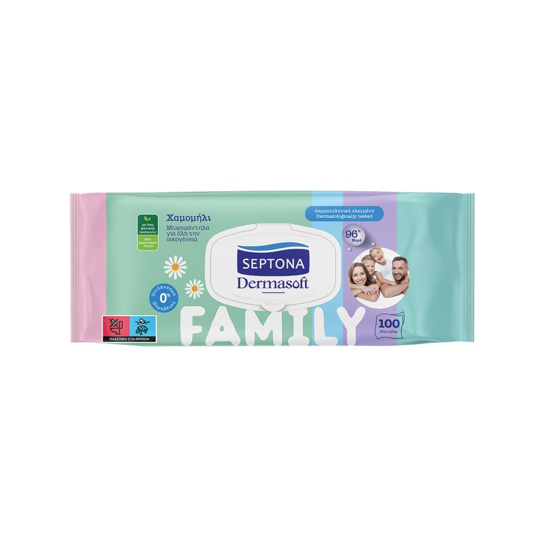 Septona Dermasoft Family Baby Wipes 100pcs