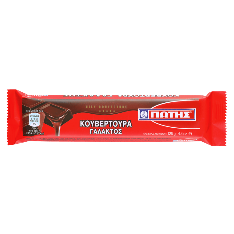 Γιώτης Milk Chocolate Couverture 125g