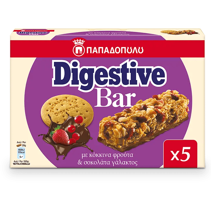 Παπαδοπούλου Digestive Bars Coconut Fruit Chocolate