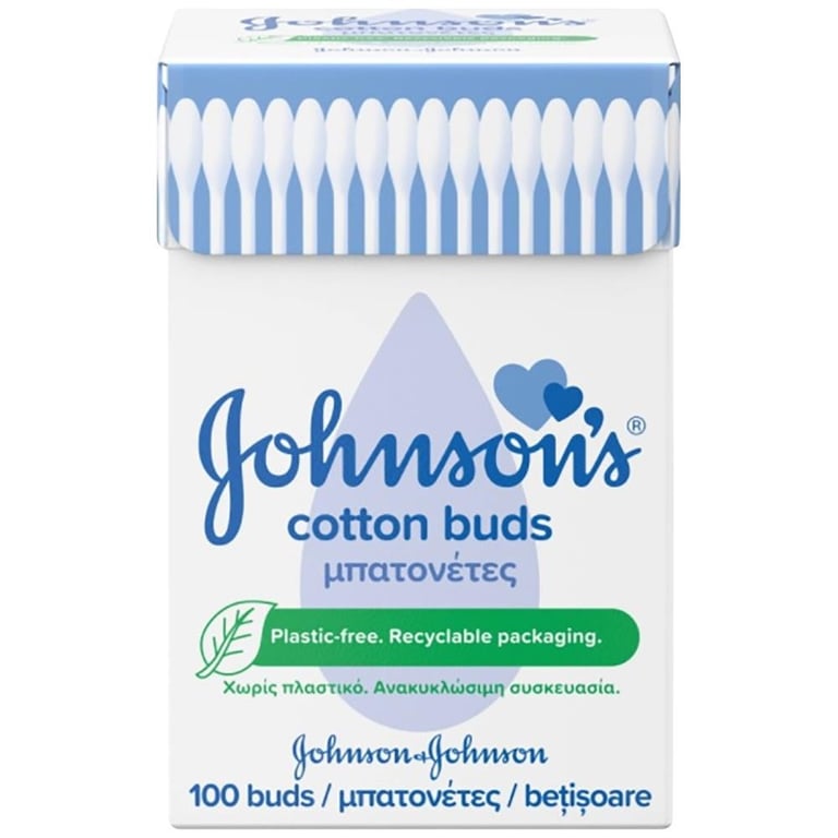 Johnson's Baby Cotton Buds Plastic Free 100pcs
