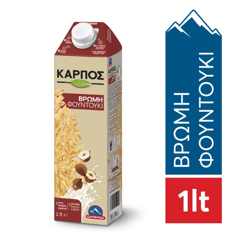 Ολυμπος Oat Hazelnut Drink Sugar-free 1L
