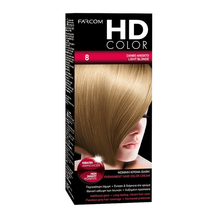 HD Hair Color N.8 Light Blonde 60ml