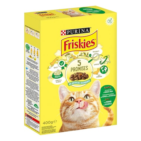 Friskies Dry Cat Food Rabbit/Poultry/Vegetables 400g
