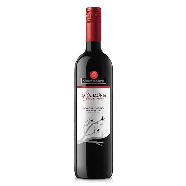 ΤΑ 3 Αηδονια Dry Red Wine 750ml
