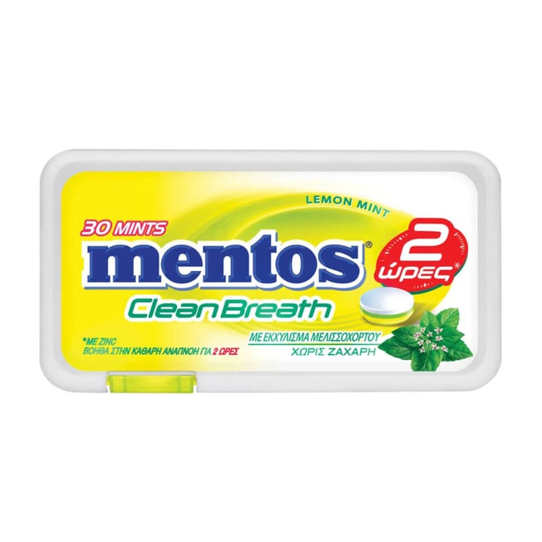 Mentos Clean Breath Lemon Sugar-free