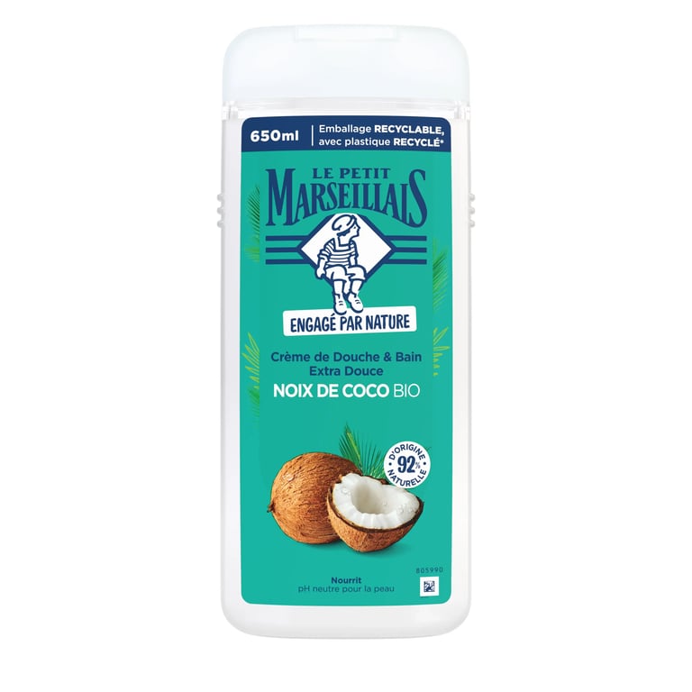 Le Petit Marseillais Bath Gel Organic Coconut 650ml