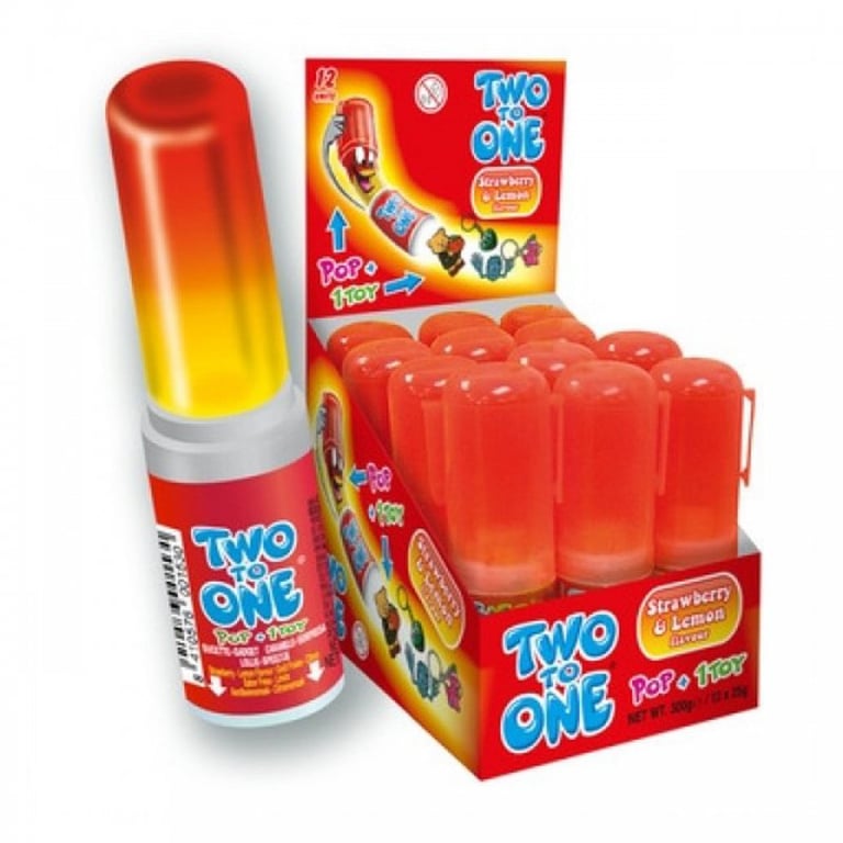 Two to One Strawberry Lemon Lollipop