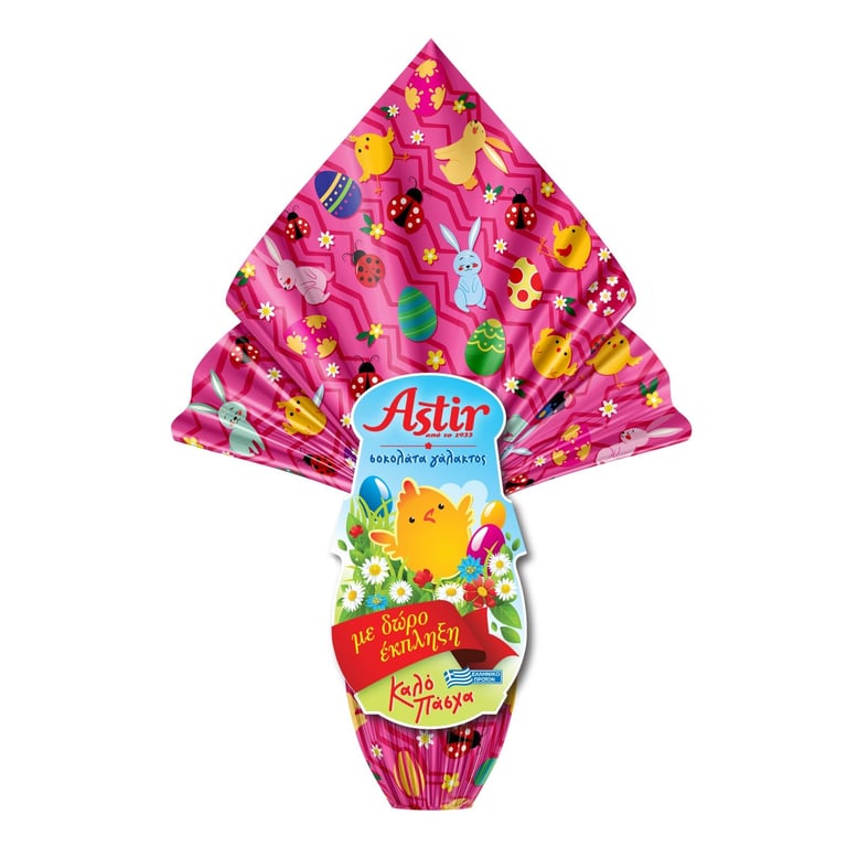 Astir Milk Chocolate Egg with Surprise Gift 75g