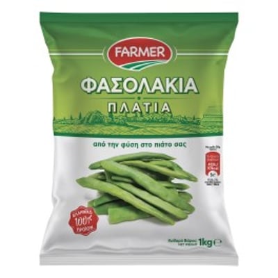 Farmer Frozen Flat Green Beans 1kg