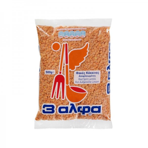 3A Red Peeled Lentils 500g