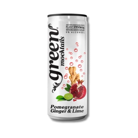 Green 330MLx4 Mocktails Pomegranate Ginger Lime