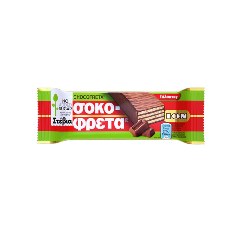 ΙΟΝ Milk Wafer with Stevia 38g