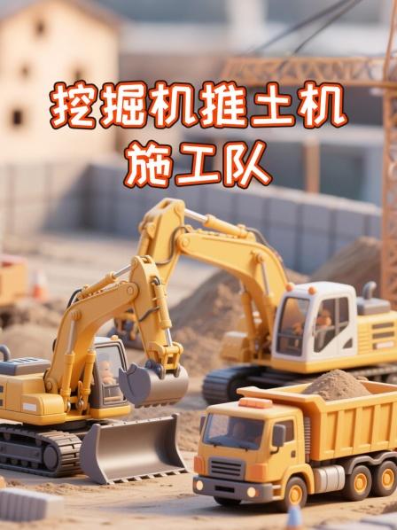 挖掘机推土机施工队