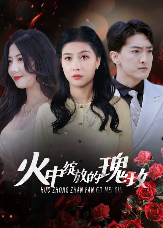 火中绽放的玫瑰