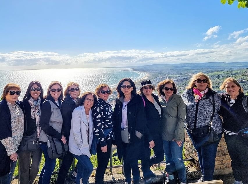Women traveling together on a group tour