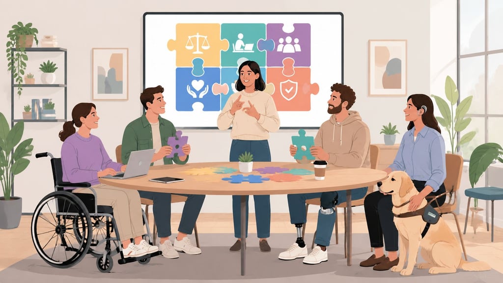 Disabled people in the workplace inclusive team
