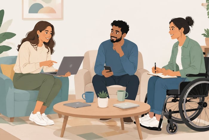 Autism chat sites team meeting