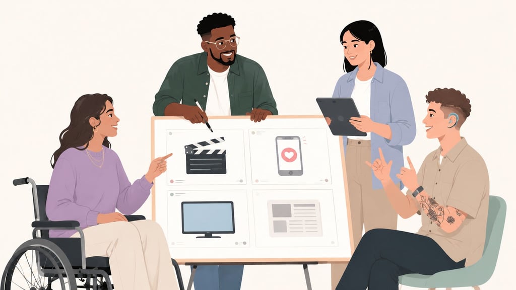 Disability and media representation diverse team