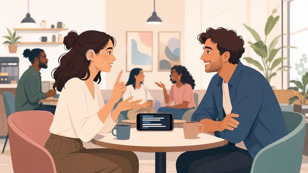 Hearing impaired dating couple conversation