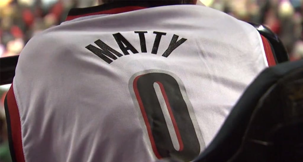 Blazers good luck charm