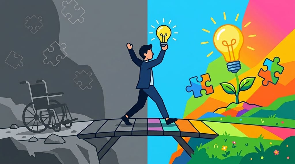 Abilities beyond disabilities person transforming