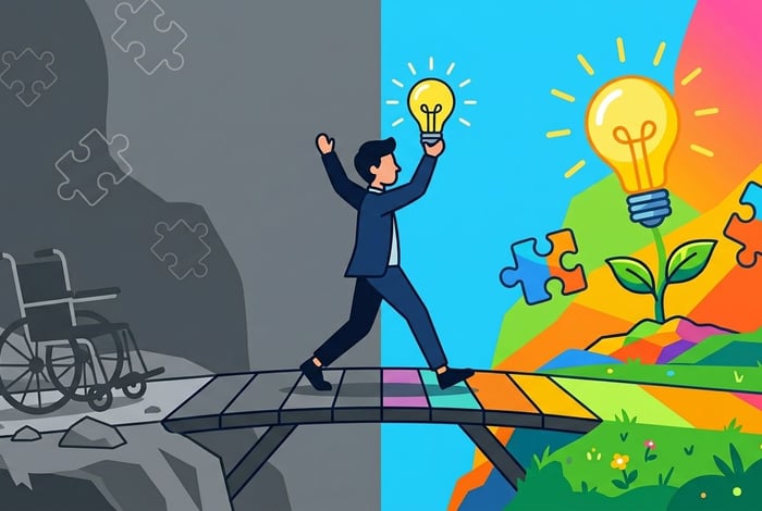 Abilities beyond disabilities person transforming