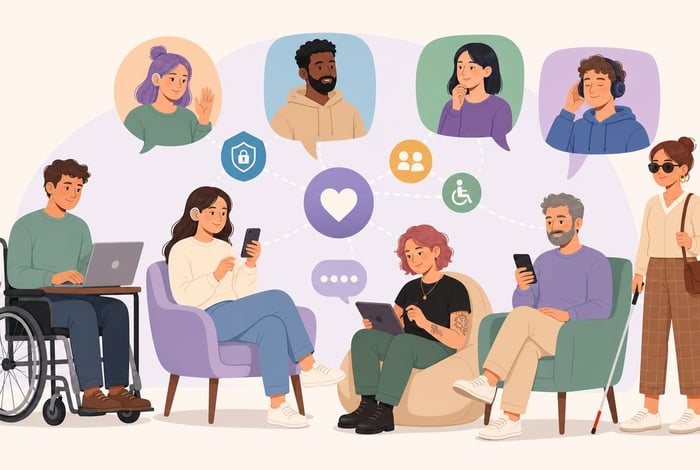 Chat rooms for disabled diverse community