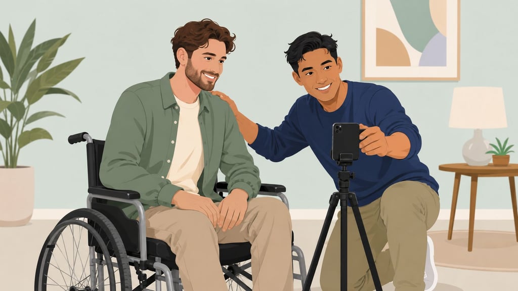 Online dating with photo wheelchair user
