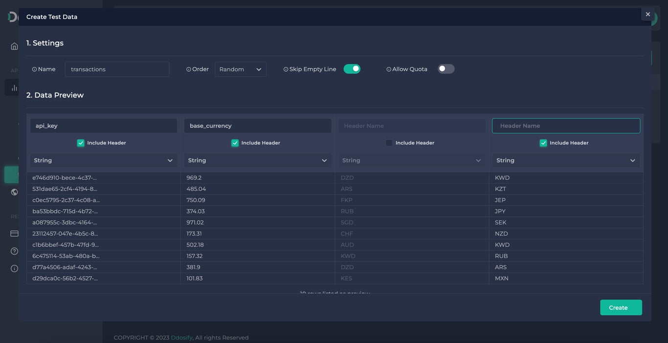 Anteon - Test Data Feature