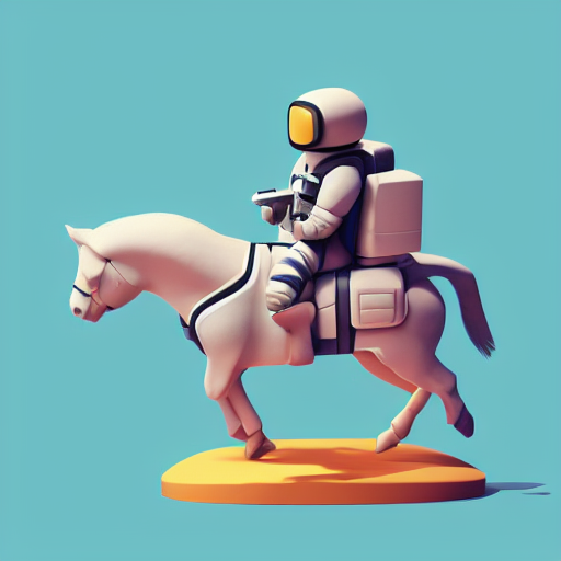 Astronaut riding a horse 