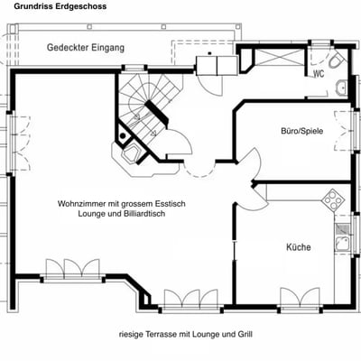 Erdgeschoss Villa Albis