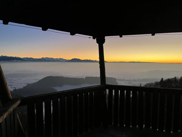 Der Aussichtsturm Albis-Hochwacht bietet eine fantastische Rundumsicht