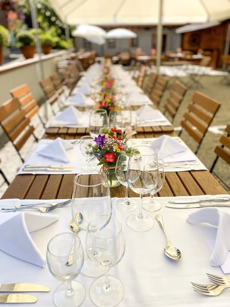 Celebration in the Garden. Something special when the weather ist good.