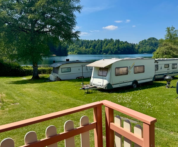 Aussicht vom roten Zirkuswagen