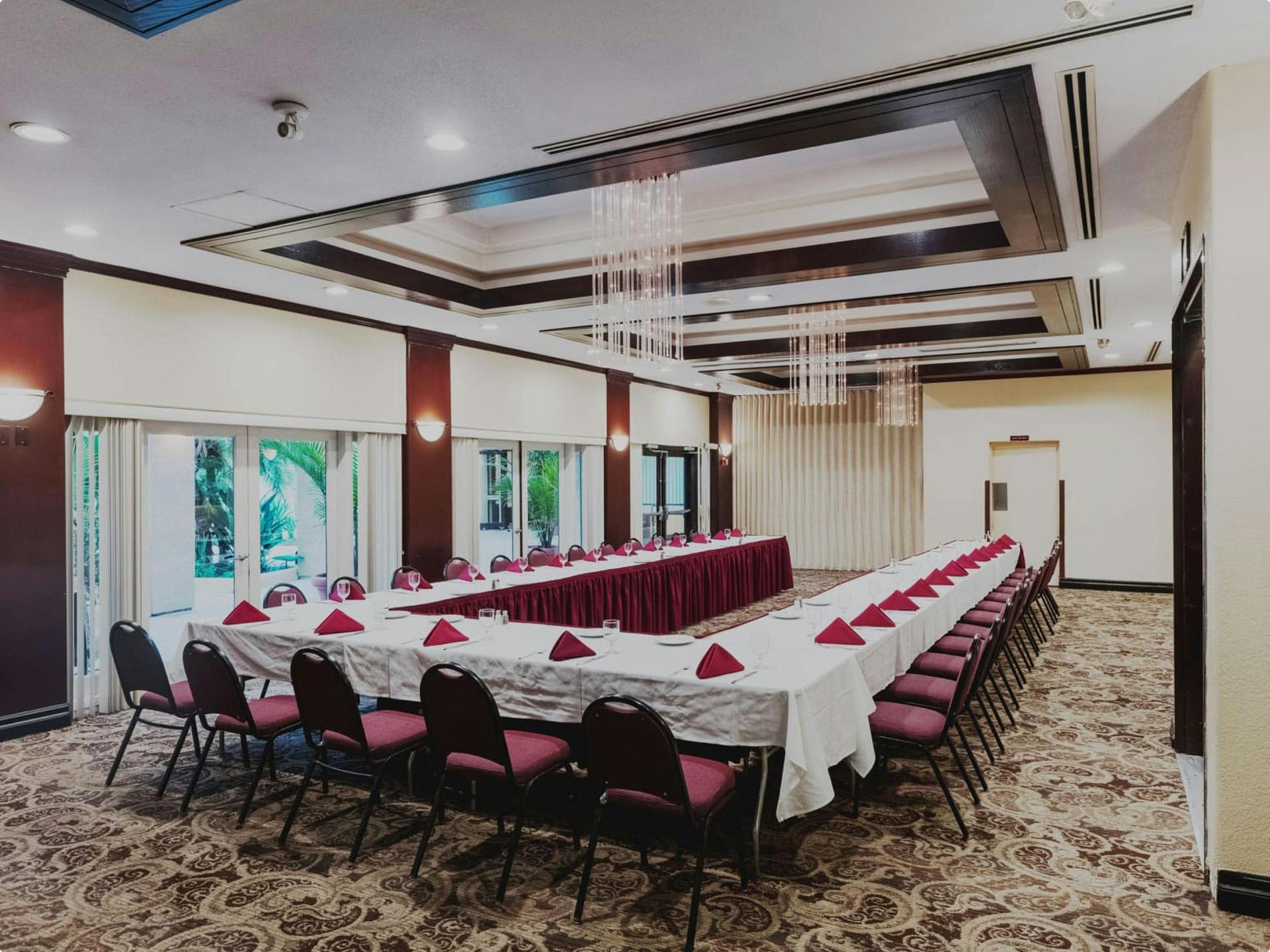 Corporate gala with professional stage and lighting setup