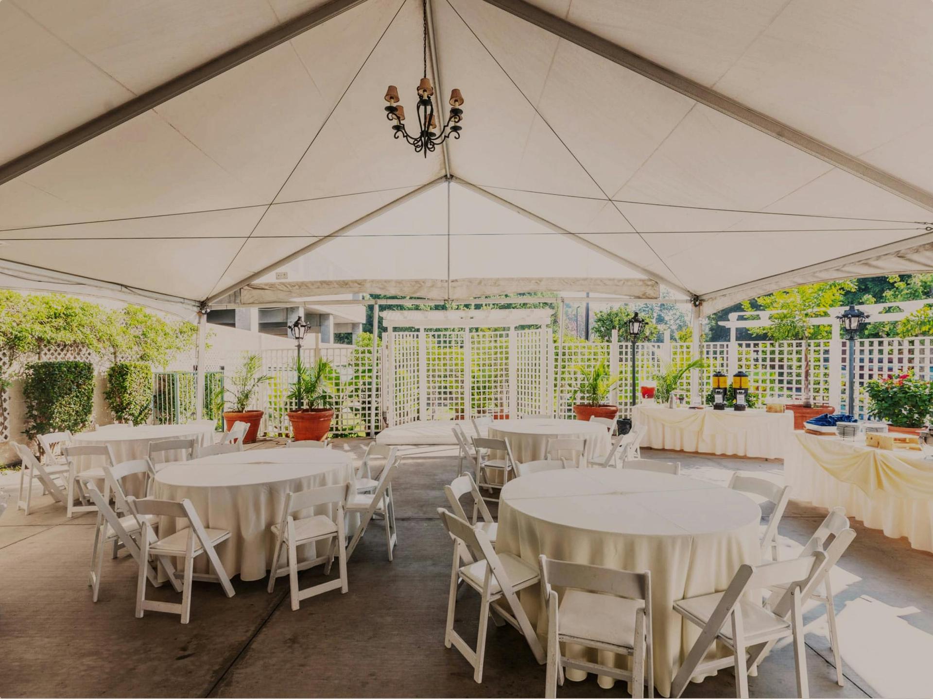 Patio Wedding Setup