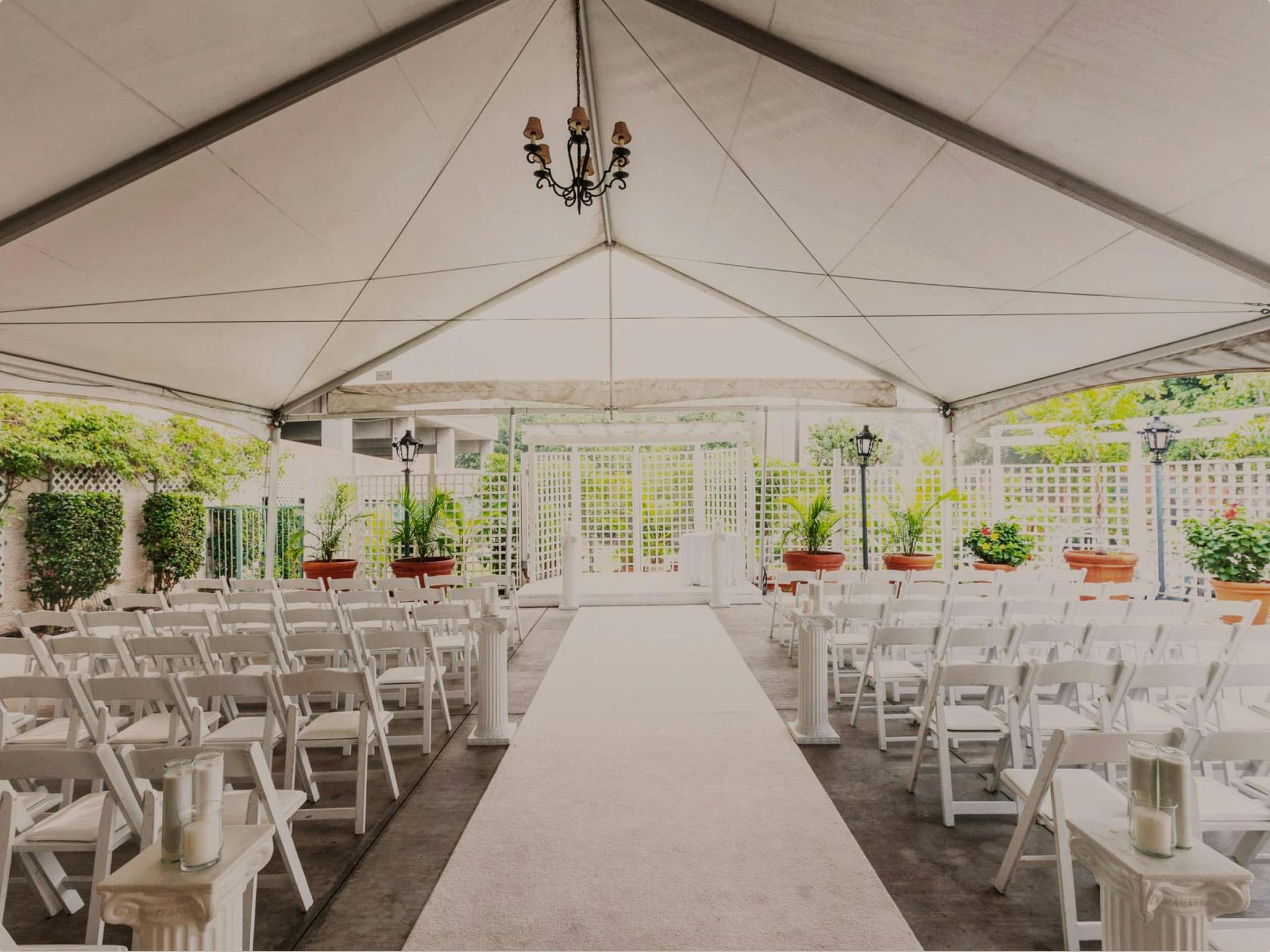 Patio Ceremony Setup