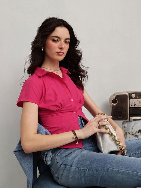 Classic Slim Fit Corset Cotton Casual Shirt