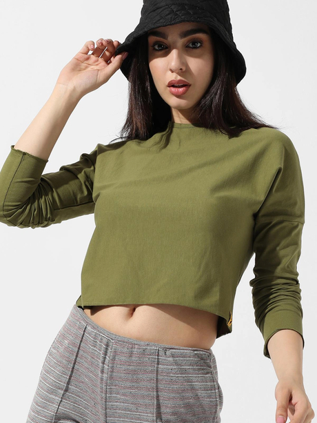 Solid Olive Green Top