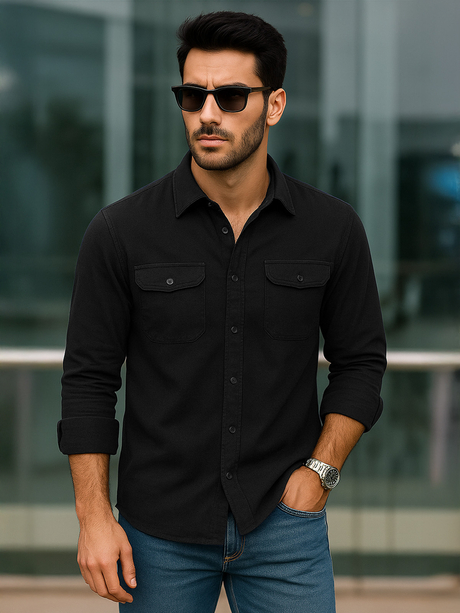 VEIRDO Men  2 Pocket Full Sleeve Shirt