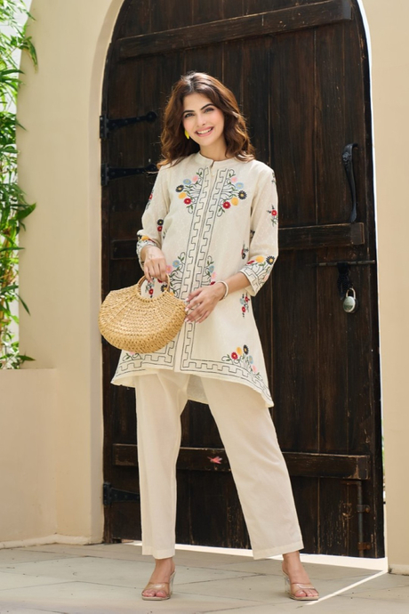 Akira angel embroidery cotton co-ord set