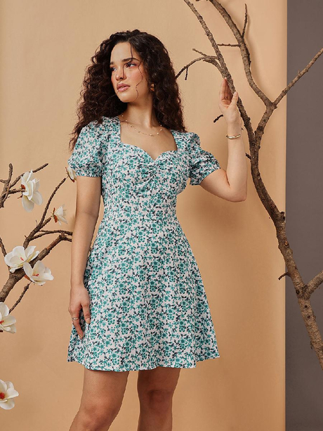 Printed Mini Dress